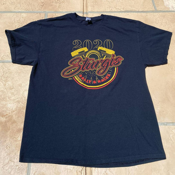 Sturgis 2020 Motorcycle Bike Rally and Races 80 Years Commemorative Tee Men's XL - Picture 2 of 4